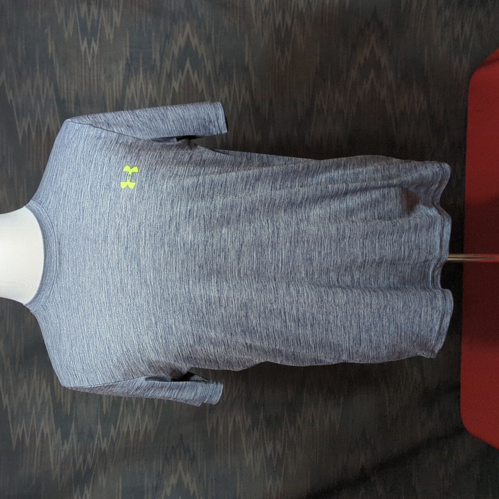 Men's Under Armour Heatgear Sports Tee Blue Tweed Size M